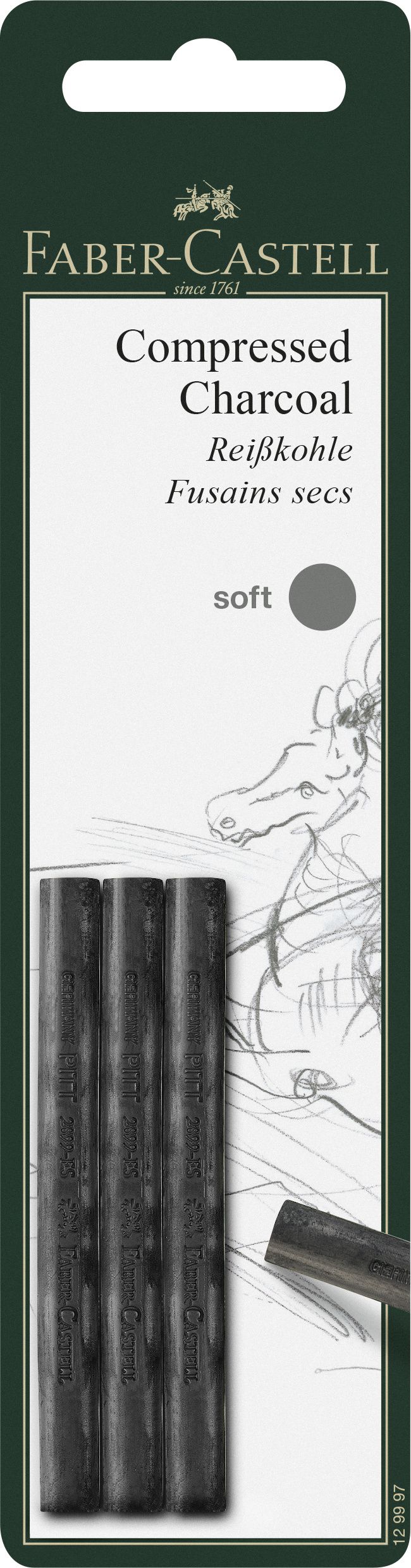 BLISTER 3 BUC CARBUNE PRESAT PITT MONOCHROME SOFT FABER-CASTELL BLISTER 3 BUC CARBUNE PRESAT PITT MONOCHROME SOFT FABER-CASTELL